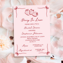 Handgezeichnete Kokette Beeren Verliebte Hochzeits