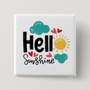 Handgezeichnete Kunst - Hallo Sonnenschein Text Button