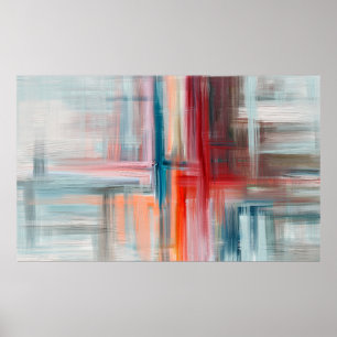 Handgezeichnete Kunstmalerei. Öl auf Leinwand, lan Poster