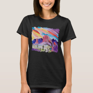Handgezeichnete lebhafte, farbenfrohe Atmosphäre T-Shirt