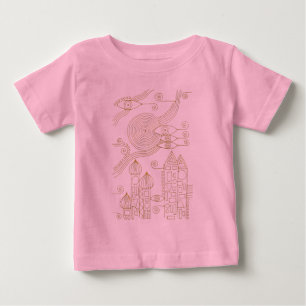 Handgezeichnete Linien von EDDArt - Komm zusammen Baby T-shirt