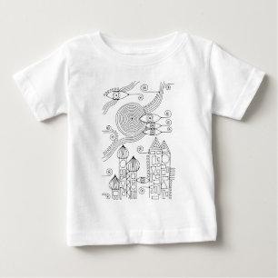 Handgezeichnete Linien von EDDArt - zusammenkommen Baby T-shirt
