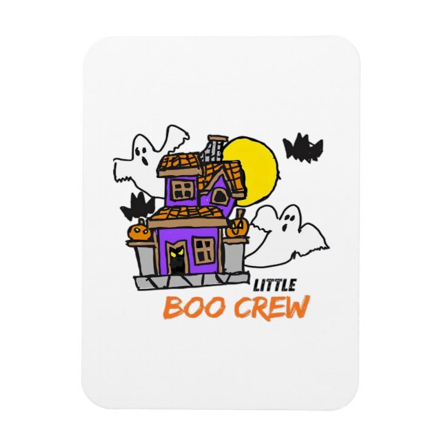 Handgezeichnete Little Boo Crew Halloween Magnet (Vertikal)