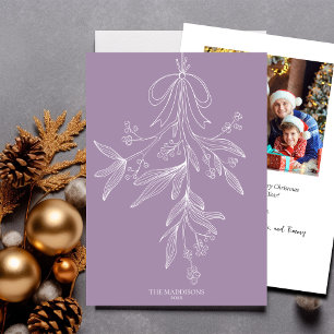 Handgezeichnete Mistel & Schleife Weihnachten Amet