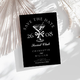 Handgezeichnete Moderne Martini Save The Date