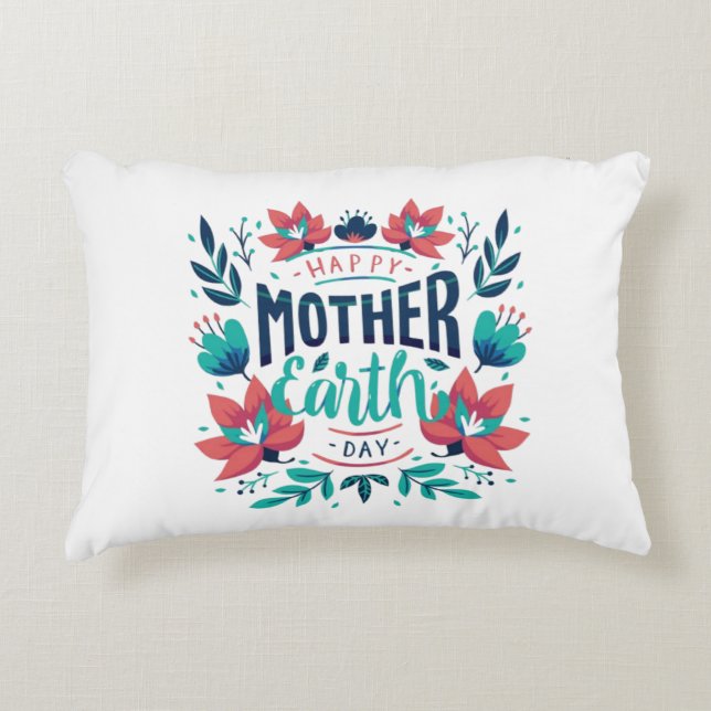Handgezeichnete Mutter Erde Tag Design-23184 Dekokissen (Vorderseite)