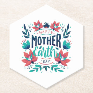 Handgezeichnete Mutter Erde Tag Design-23184 Untersetzer