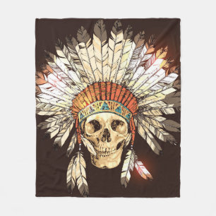 Handgezeichnete Native-Amerikanische Ureinwohner-H Fleecedecke