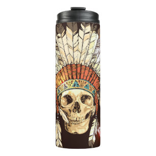 Handgezeichnete Native-Amerikanische Ureinwohner-H Thermosbecher