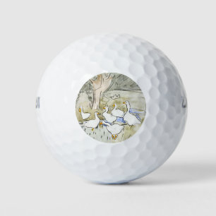 Handgezeichnete Niedliche Enten Fotos Weißente Kle Golfball