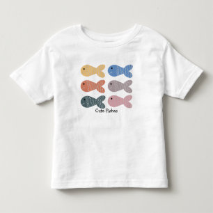 Handgezeichnete Niedliche Fische bearbeiten Kleinkind T-shirt