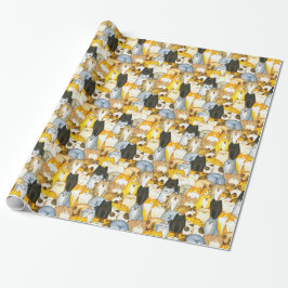 Handgezeichnete Niedliche Kätzchen Muster Pet Cats Geschenkpapier