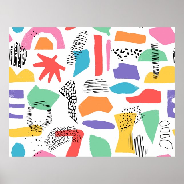 Handgezeichnete Oberflächengestaltung. Künstlerisc Poster (Vorne)