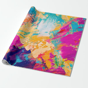 Handgezeichnete Ölgemälde. Abstrakter Kunsthinterg Geschenkpapier