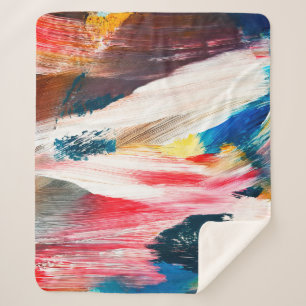Handgezeichnete Ölmalerei. Abstrakter Kunsthinterg Sherpadecke