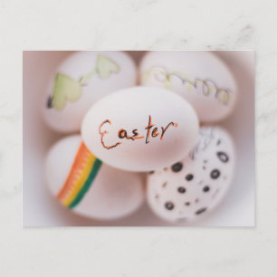 Handgezeichnete Ostereier Osterpostkarte Postkarte