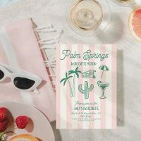 Handgezeichnete Palm Springs Pink Bachelorette Woc