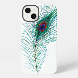 Handgezeichnete Peacock Feathers iPhone Hülle