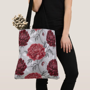 Handgezeichnete Pfingstrose-Tasche – Elegantes Kar Tasche