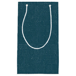 Handgezeichnete Punkte auf dunklem Aquamarin Kleine Geschenktüte
