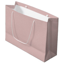 Handgezeichnete Punkte auf Dusty-Rose Große Geschenktüte