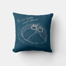 Handgezeichnete Quallen Art Throw Kissen