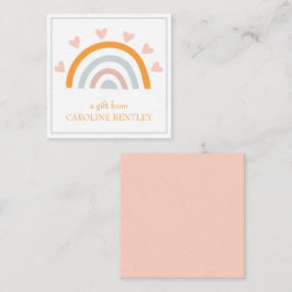 Handgezeichnete Rainbow-Geschenkkarten Mitteilungskarte