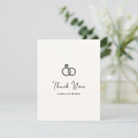 Handgezeichnete Rings Doodle Moderne Hochzeit