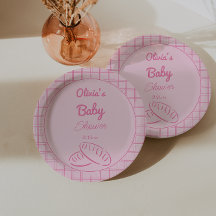 Handgezeichnete rosa 'Bun in the Oven' Baby-Mädche