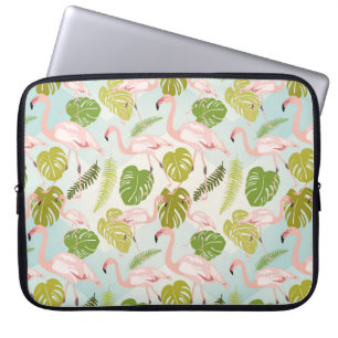 Handgezeichnete rosa Flamingo Skizze. Vintager Ill Laptopschutzhülle