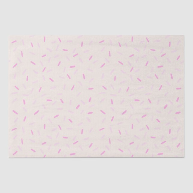 Handgezeichnete rosa Sprinklen Seidenpapier (Vorderseite)