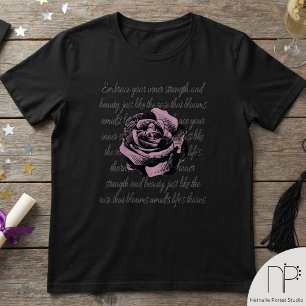 Handgezeichnete Rose Illustration Benutzerdefinier T-Shirt