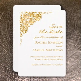 Handgezeichnete Rose Moderne Save the Date Hochzei