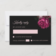 Handgezeichnete Rosen Schwarzes Blumenmuster
