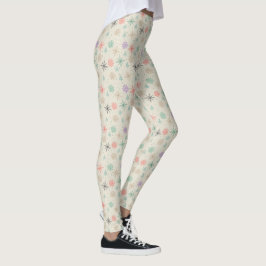 Handgezeichnete Schneeflocken Weihnachtsbäume Mult Leggings