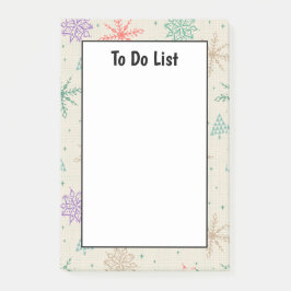 Handgezeichnete Schneeflocken Weihnachtsbäume Mult Post-it Klebezettel