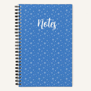 Handgezeichnete Schneeflocken Whimsical Winter Bla Notizbuch