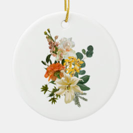 Handgezeichnete schöne Blume Bouquet. Keramik Ornament