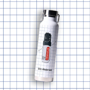 Handgezeichnete Schule versorgt Marker Trinkflasche