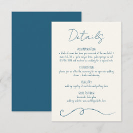 Handgezeichnete Scribble Line farbenfrohe blaue Ho Begleitkarte