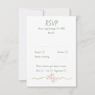 Handgezeichnete skurrile funky Hochzeits-RSVP-Kart RSVP Karte
