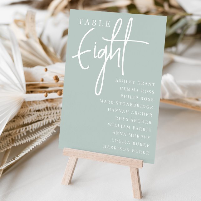 Handgezeichnete Tabelle ACHTUNG + Gast-Namen Tischnummer (Von Creator hochgeladen)