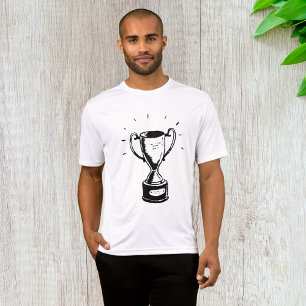 Handgezeichnete Trophäe Retro Schwarz-Weiß-Auszeic T-Shirt