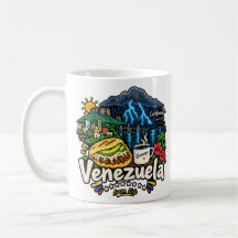 Handgezeichnete venezolanische Reise-Kunst-Sehensw