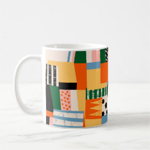 Handgezeichnete verschiedene Formen. Abstrakte zei Kaffeetasse