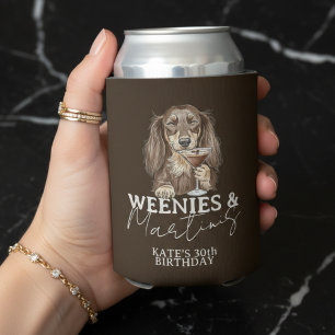 Handgezeichnete Weenies und Martinis Dachshund Dosenkühler