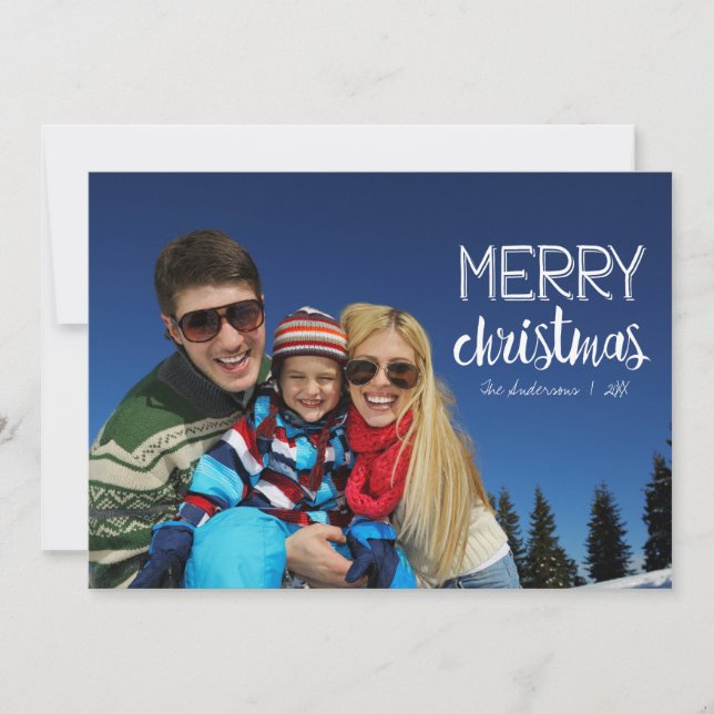 Handgezeichnete Weihnachtsfeiertagskarte Feiertagskarte (Vorderseite)