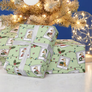 Handgezeichnete Weihnachtsgänse Geschenkpapier Rol