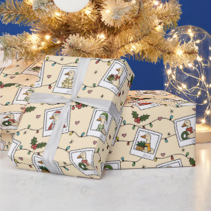Handgezeichnete Weihnachtsgänse - Geschenkpapierro Geschenkpapier