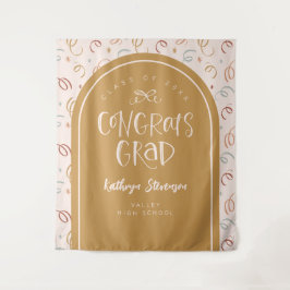 Handgezeichnete Whimsical-Glückwunsch Grad Party H Wandteppich